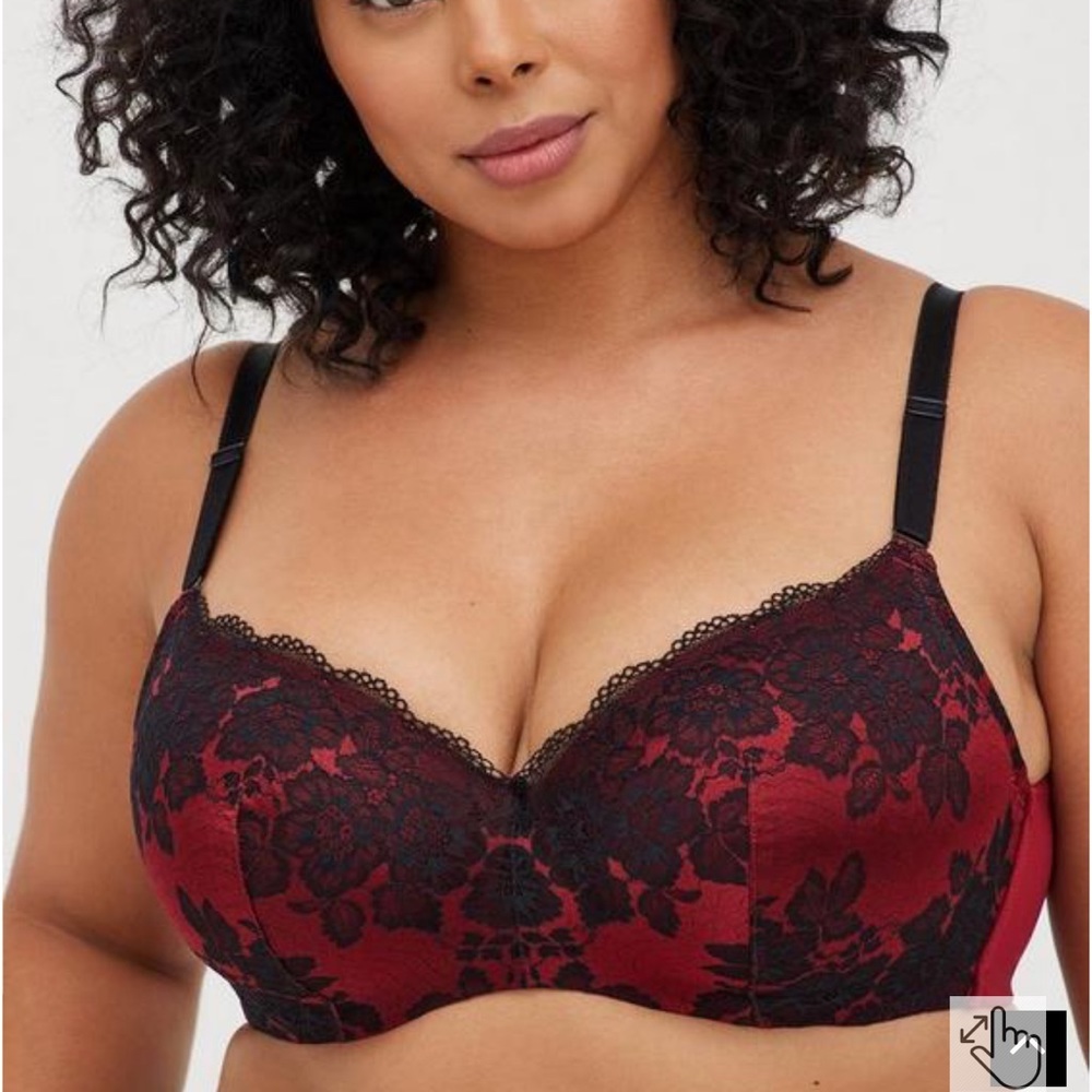 Torrid Full-Coverage Balconette Lightly Lined Lace 360° Back Smoothing Bra